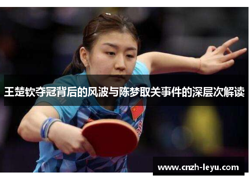 王楚钦夺冠背后的风波与陈梦取关事件的深层次解读