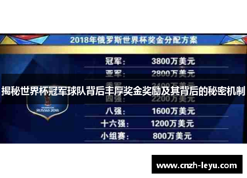 揭秘世界杯冠军球队背后丰厚奖金奖励及其背后的秘密机制